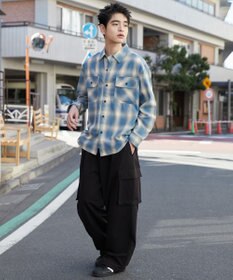 WEGO 【ウエストゴム/MLサイズ展開】イージーワイドカーゴスラックス