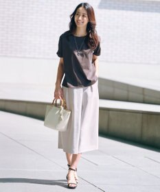 J.PRESS LADIES 【洗える】Crispyツイル クロップド パンツ