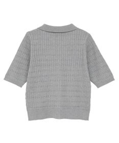 AMERICAN HOLIC 【2WAY】金ボタン衿付きケーブルプルオーバー