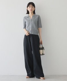 AMERICAN HOLIC 【2WAY】金ボタン衿付きケーブルプルオーバー