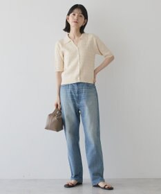 AMERICAN HOLIC 【2WAY】金ボタン衿付きケーブルプルオーバー