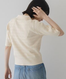 AMERICAN HOLIC 【2WAY】金ボタン衿付きケーブルプルオーバー