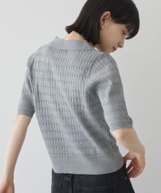 AMERICAN HOLIC 【2WAY】金ボタン衿付きケーブルプルオーバー