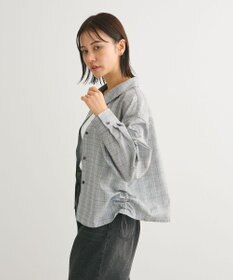 Green Parks サイドドロストショート丈シャツ（チェック）