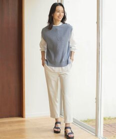 J.PRESS LADIES L 【洗える】GIMA COTTON ニット ベスト