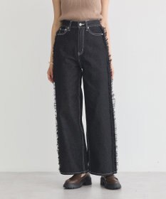 earth music&ecology サイドチュールデニムパンツ