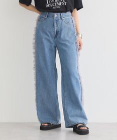 earth music&ecology サイドチュールデニムパンツ