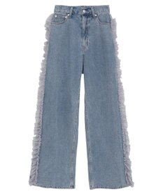 earth music&ecology サイドチュールデニムパンツ