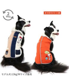 PET PARADISE スヌーピー リバーシブルベスト 《オフホワイト×赤》 中型犬 大型犬