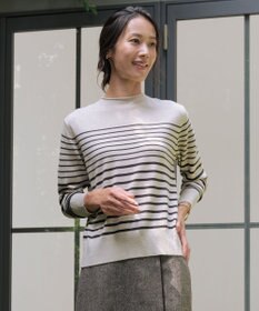 J.PRESS LADIES L SOFT TOUCH WOOL ボーダー ニット