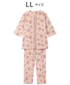 WACOAL パジャマ 7分袖 長袖 長ズボン 綿100%(本体) ローン素材 ミントン レディース NDT265 /ワコール