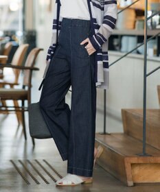 Tiaclasse 【おのののかさん着用】TCデニム切替ワイドストレートパンツ