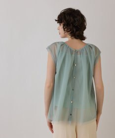 GRACE CONTINENTAL チュールタックノースリーブ