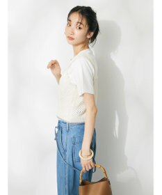 CRAFT STANDARD BOUTIQUE 配色メッシュニットビスチェ