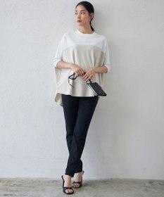 ICB 【新色追加・接触冷感・UVカット・洗える】 ヴィスコースナイロンハイゲージ 半袖プルオーバー