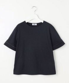 J.PRESS LADIES S 【接触冷感・UVケア】コンパクトコットンスムース 刺繍スリーブ カットソー