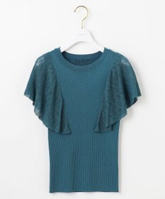 ANY SIS L 【洗える】レーシーフレアスリーブ ニット