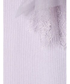 earth music&ecology 袖レースリブニットプルオーバー