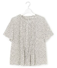 23区 【接触冷感/吸水速乾】ペインティングプリント ブラウス