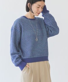 AMERICAN HOLIC Ｍｉｘ編み地ニットプルオーバー