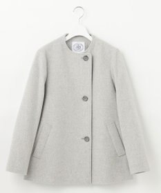 J.PRESS LADIES L ショートビーバー ノーカラーコート