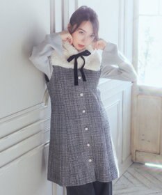 earth music&ecology ツイードミニワンピース