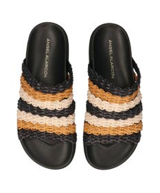 INTER-CHAUSSURES 【ANGEL ALARCON】フットベッドラフィアサンダル