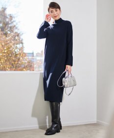 ICB L 【洗える】 ヴィスコースリブハイゲージ ニットワンピース