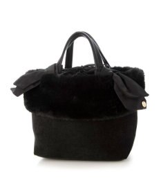 UNBILLION カシュカシュ cachecache / エコファーコンビリボントートバッグ