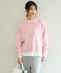 UNFILO カシミヤブレンド クルーネックニット ピンク