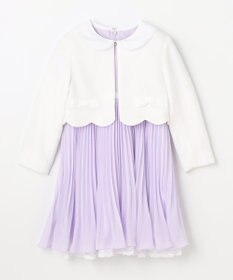 ANY KIDS 【2点セット】リボンボレロジャケット+シフォンプリーツ ワンピース