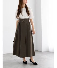 Te chichi 【WEB限定カラーあり】フロントレース5分袖ブラウス