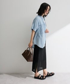 Green Parks シアーデニム２ＷＡＹビックドルマンシャツ