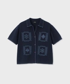 Paul Smith ハンドクラフトエンブロイダリー 半袖ニットシャツ