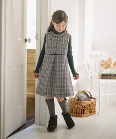 組曲 KIDS 【110-140㎝】グレンチェック ジャンスカ