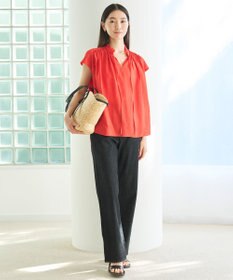 UNFILO ヴィンテージシアー ギャザーブラウス