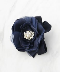 TOCCA ATELIER SENKA SHEER FLOWER COSAGE コサージュ ネイビー系