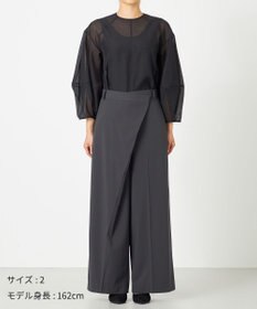 NAVE 【Nave・洗える】スパントロ ワイドラップパンツ