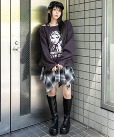 WEGO 【2025年秋冬新作】2WAYグラフィックワンショルBIGニット