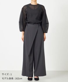 NAVE 【Nave・洗える】スパントロ ワイドラップパンツ