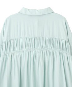 YECCA VECCA バックギャザーロングシャツ