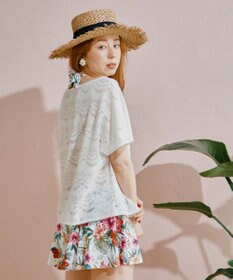 San-ai Resort（三愛水着楽園） 【新色ホワイト＆パープル入荷】４点セット水着　9M・11L【San-ai Resort（サンアイリゾート）】