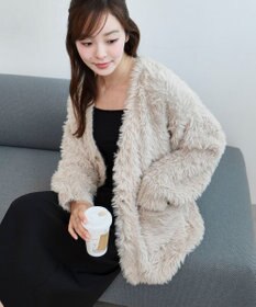 WEGO 【2025秋冬新作/ユニセックス着用ITEM/SMLサイズ展開】フェザーニットカーディガン