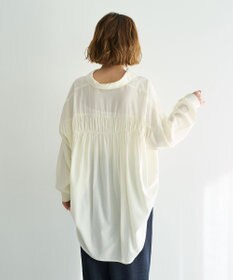 YECCA VECCA バックギャザーロングシャツ