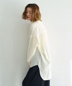 YECCA VECCA バックギャザーロングシャツ