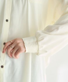 YECCA VECCA バックギャザーロングシャツ