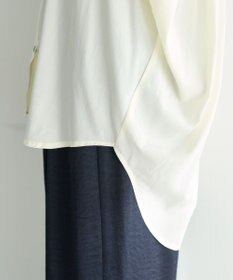 YECCA VECCA バックギャザーロングシャツ