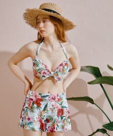San-ai Resort（三愛水着楽園） 【新色ホワイト＆パープル入荷】４点セット水着　9M・11L【San-ai Resort（サンアイリゾート）】