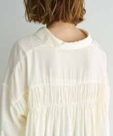 YECCA VECCA バックギャザーロングシャツ