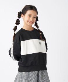 OP／FILA 【FILA】モノクロカラークルーネックスウェット/キッズ